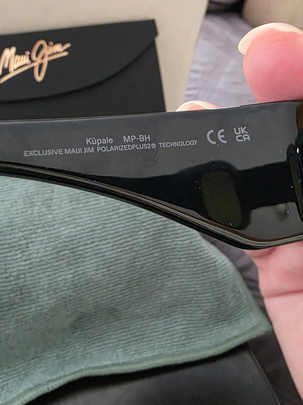 Maui Jim Kupale Blue Hawaii Shiny Black Sunglasses Brand NEW ALL Orig. Authentic